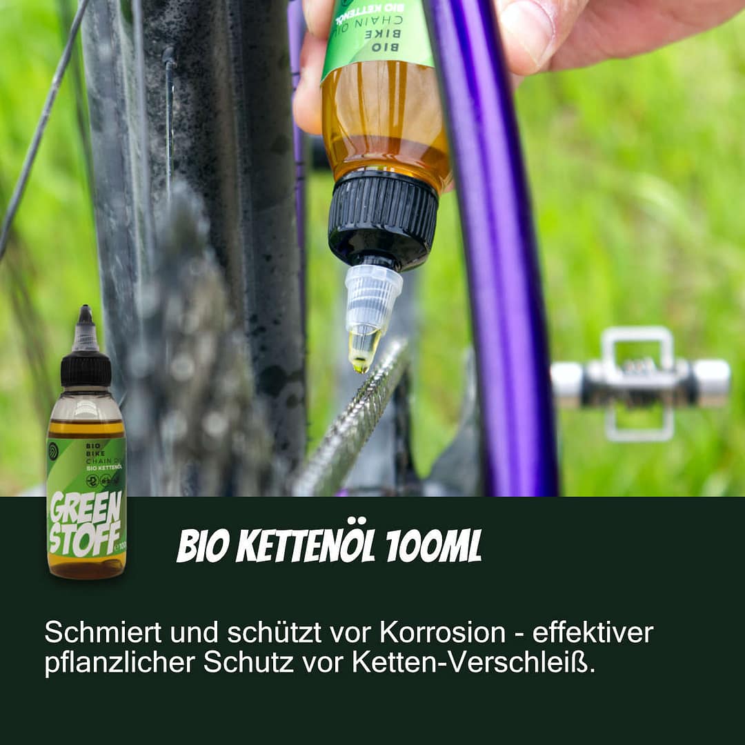 Bio Fahrrad Reinigungsset 3-teilig Green Stoff 3 Green Stoff Bio Kettenöl
